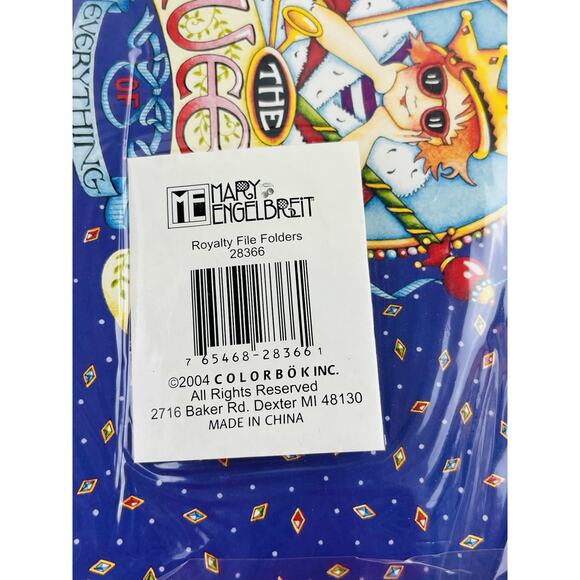 MARY ENGELBREIT 5 DECORATIVE TAB FILE FOLDERS MIXED STYLES SET Queen Purple Good - Picture 4 of 7